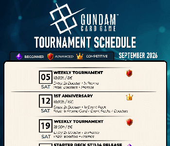 Hobby Games Gundam Card Game Tournaments September 2026