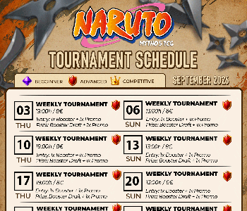 Hobby Games Naruto Mythos TCG Тournaments September 2026