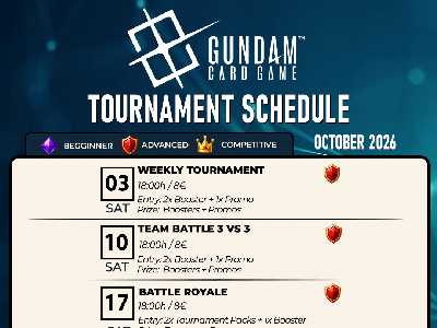 Hobby Games Gundam Card Game Tournaments October 2026