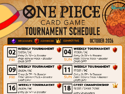 Hobby Games One Piece Card Game Тournaments October 2026