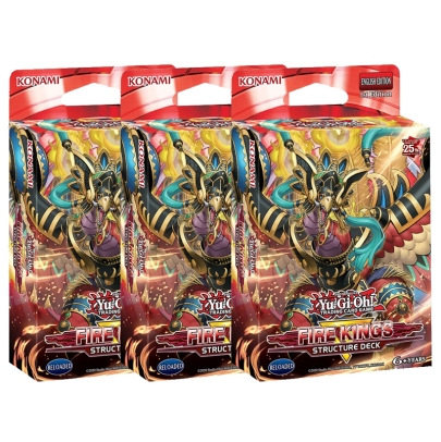 PRE-ORDER: HOBBY COMBO: 3 X Yu-Gi-Oh! TCG - Structure Deck Revamped: Fire Kings