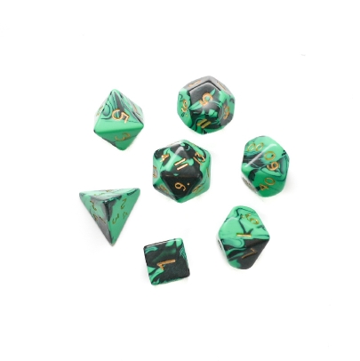 Dice set 7pcs - Oblivion - Green