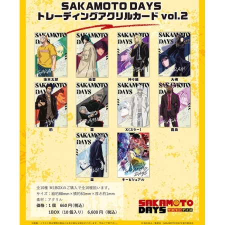 Carte acrilică Sakamoto Days Trading - Pachet Vol. 2