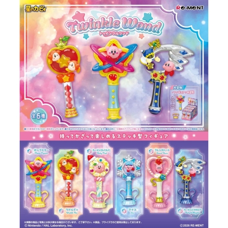 Mini figurine Kirby cu bagheta sclipitoare