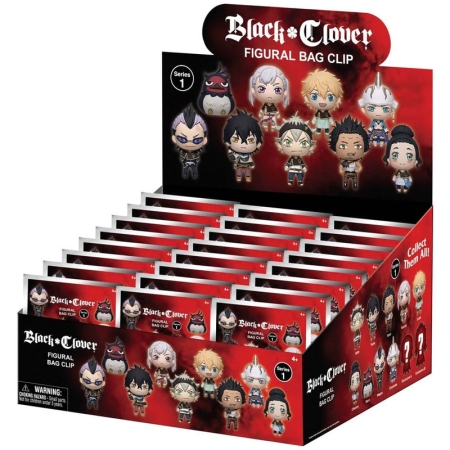 Cleme de geantă Black Clover 3D din PVC, seria 1 - Asortiment