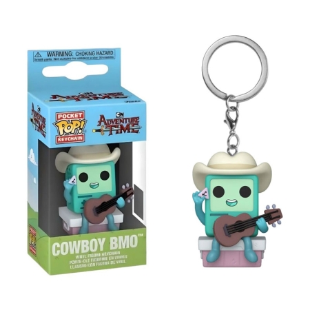 Figurină breloc din vinil Adventure Time POP! - Cowboy BMO (cu chitară)