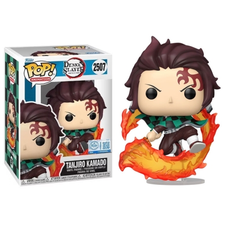 Figurină din vinil Demon Slayer: Kimetsu no Yaiba POP! Animation – Tanjiro Kamado (cu sabie în flăcări) (Ediție specială) #2507