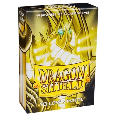 &quot; Dragon Shield &quot; Small Card Sleeves 60pc Matte - Yellow