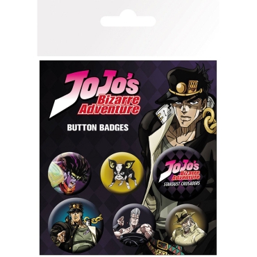 Jojo's Bizarre Adventure Pin Badges 6-Pack Characters