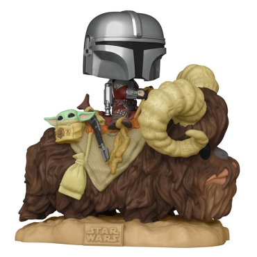 Star Wars The Mandalorian POP! Deluxe Vinyl Figure The Mandalorian with Child on Bantha 16 cm