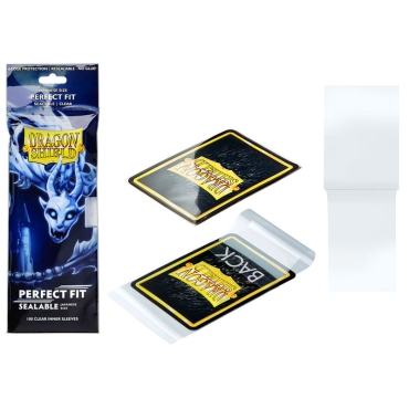 Dragon Shield Japanese Size Perfect Fit Sealable Inner Sleeves - Clear Yama (100 Sleeves)
