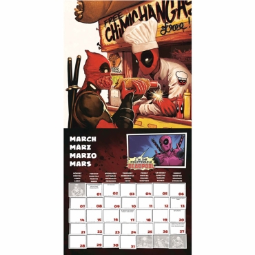 Disney Marvel, Deadpool Official Calendar 2022