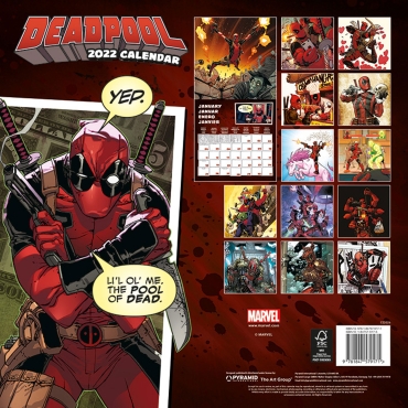 Disney Marvel, Deadpool Official Calendar 2022