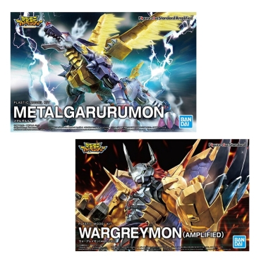 HOBBY COMBO: Gundam Model Kit Digimon - Figure Rise Digimon Metal Garurumon Amplified + Wargreymon