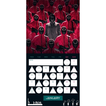 Squid Game Calendar 2022