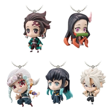 Demon Slayer: Kimetsu no Yaiba Keychain 5 cm Deformed Mascot - Tanjiro, Nezuko, Uzui, Muichiro & Sanemi