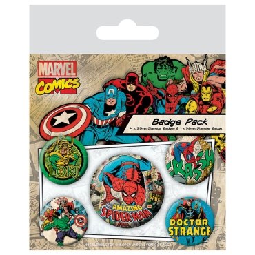 Marvel Spider-man Pin Badges 5-Pack