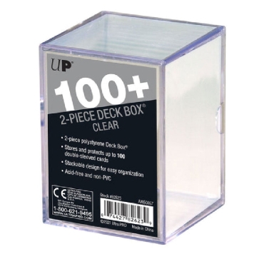 UP - 2-Piece 100+ Count Clear Card Storage Box