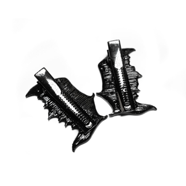 Hairpin - Bat Wings Black