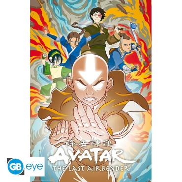 Avatar The Last Airbender: Голям Плакат - Mastery of the Elements