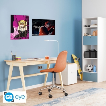 DEATH NOTE - Set 2 Chibi Posters - L vs Light & Misa (52x38) 