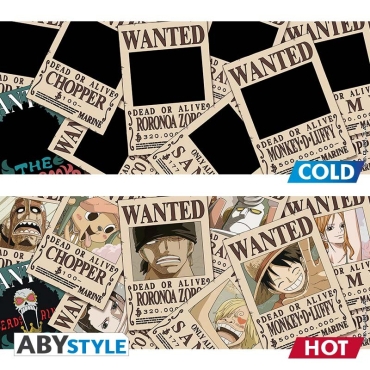 ONE PIECE - Mug Heat Change - 460 ml - Wanted - box