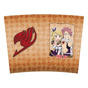 FAIRY TAIL - Travel mug "Lucy, Natsu & Emblem"