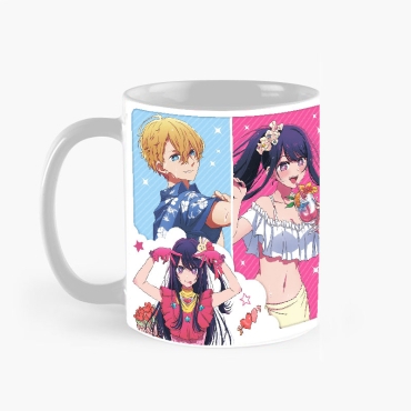 Oshi No Ko Coffee Mug - Hoshino Ai, Aquamarine & Ruby