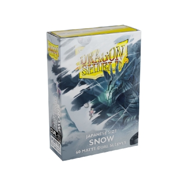 Dragon Shield Japanese size Dual Matte Sleeves - Snow (60 Sleeves)
