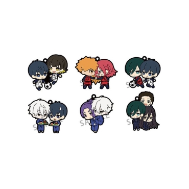 Blue Lock Rubber Charms 6 cm Assortment (6) - Isagi Yoichi, Bachira Meguru, Chigiri Hyouma, Kunigami Rensuke, Nagi Seishirou