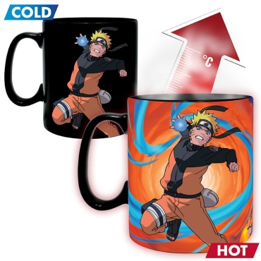 Naruto Shippuden - Mug Heat Change + Coaster - 460 ml -  Sasuke Uchiha