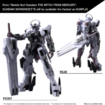 (HGTWFM) Gundam Model Kit - 25 GUNDAM SCHWARZETTE (MOBILE SUIT GUNDAM: THE WITCH FROM MERCURY) 1/144