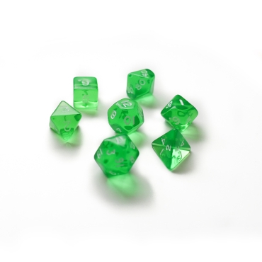 Dice set 7pcs - Gem - Green
