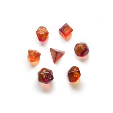 Dice set 7pcs - Gem Blitz - Puple/Yellow