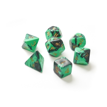 Dice set 7pcs - Oblivion - Green