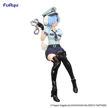 Re:Zero Starting Life in Another World Noodle Stopper PVC Statue - Rem Police Officer Cap with Dog Ears 14 cm