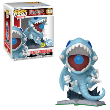 Funko Pop! Animation Super: Yu-Gi-Oh Vinyl Figure (6") - Blue-Eyes Toon  Dragon (Attack) (Glows in the Dark) (Special Edition)  #1487