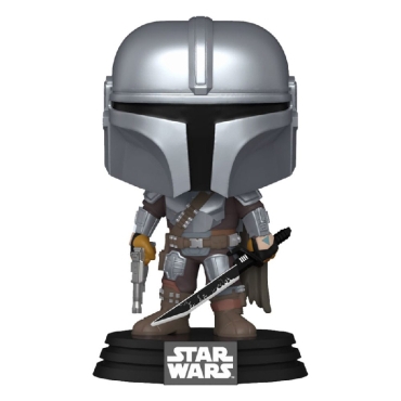 Star Wars POP! Disney: The Mandalorian Vinyl Figure The Mandalorian with Darksaber #663 Bobble-Head