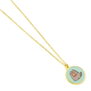 Pusheen Pendant & Necklace Blue Pizza
