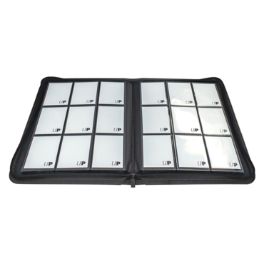 UP - Vivid 9-Pocket Zippered Pro-Binder - Black