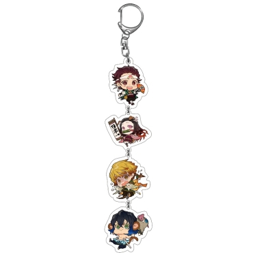 Demon Slayer: Kimetsu No Yaiba Acrylic Keychain - Tanjiro, Nezuko, Zenitsu & Inosuke