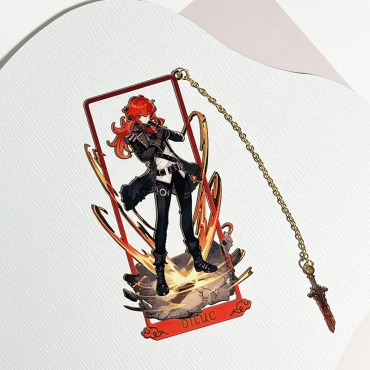 Genshin Impact Metal Bookmark - Diluc