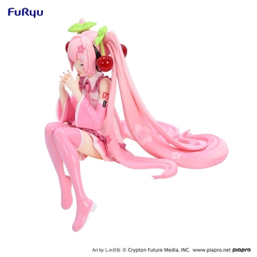 Hatsune Miku Noodle Stopper PVC Statue - Sakura Miku 2023 Smile Ver. 12 cm