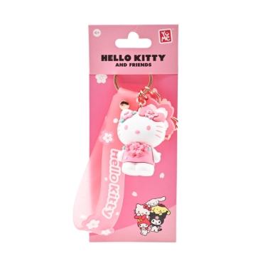 Sanrio Sakura Series Keychains with Hand Strap Hello Kitty and Friends - Hello Kitty