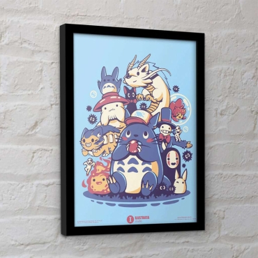 Ilustrata Collector Print Framed - Creatures Spirits and Friends