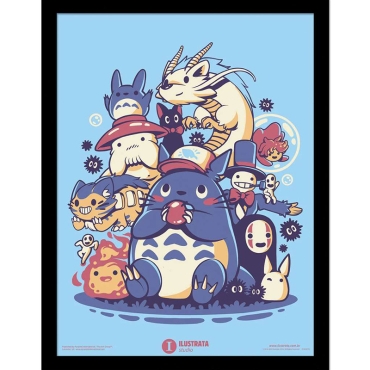 Ilustrata Collector Print Framed - Creatures Spirits and Friends