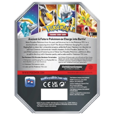 Pokemon TCG: SV07 Stellar Crown Paradox Destinies Tin (Gouging Fire Ex)