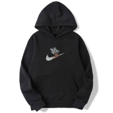 Dragon Ball Super Еmbroidery Thick Black Hoodie - Son Goku Ultra Instinct