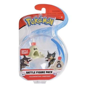 Pokémon Battle Figure Set Figure 2-Pack Alolan Rattata, Sandygast