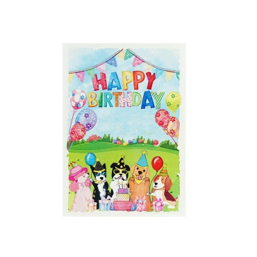 Kiriori POP 3D Happy Birthday Card - Party Dogs